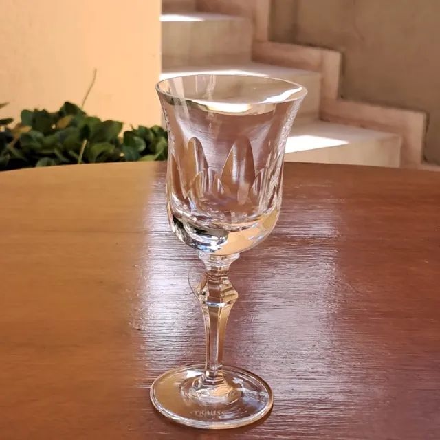 Taças de Licor / Aperitivo STRAUSS - Cristal Lapidado com Gravação na Base - Jogo com 6 Ta