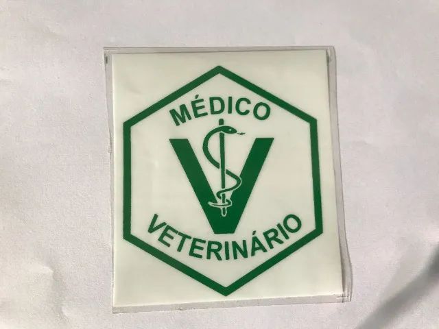 Adesivo Médico Veterinário para colocar internamente no vidro do Carro 