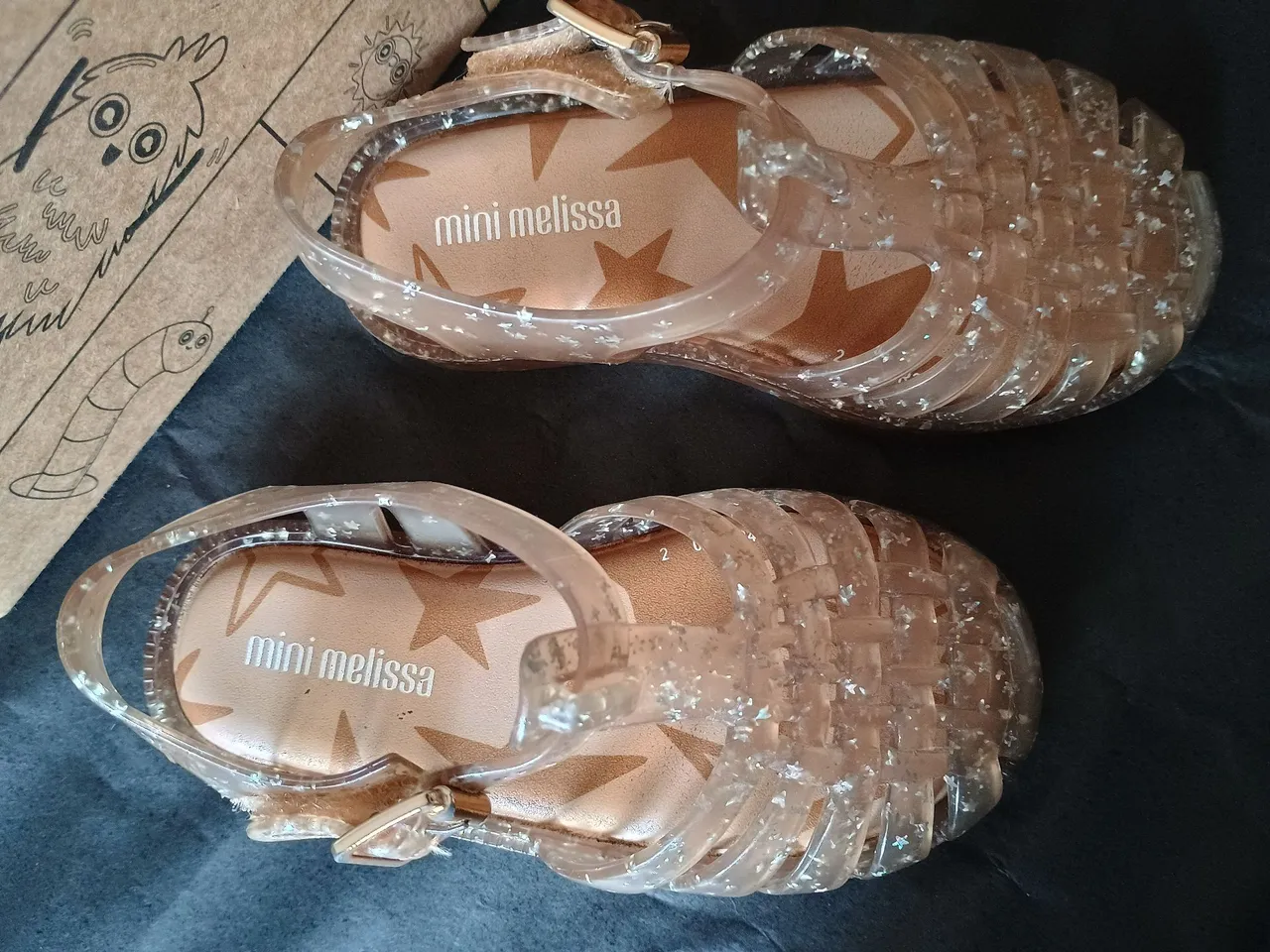 Sandália Mini Melissa Glitter Transparente