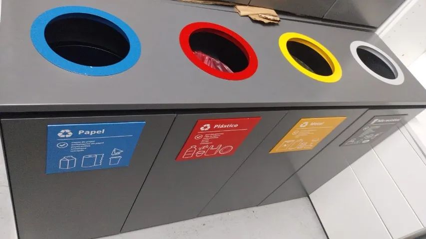 Lixeira Coleta Seletiva de Aço Securit - Foto 2