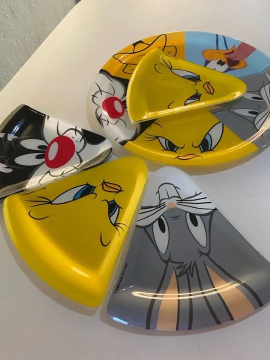 Jogo de pratos para pizza Looney Tunes - Foto 3