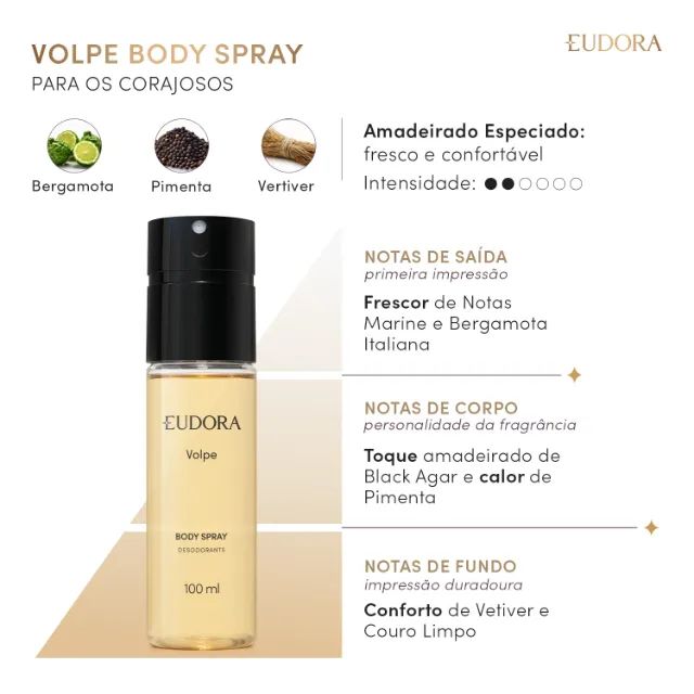 Body Spray Volpe Eudora 100ml - Foto 2
