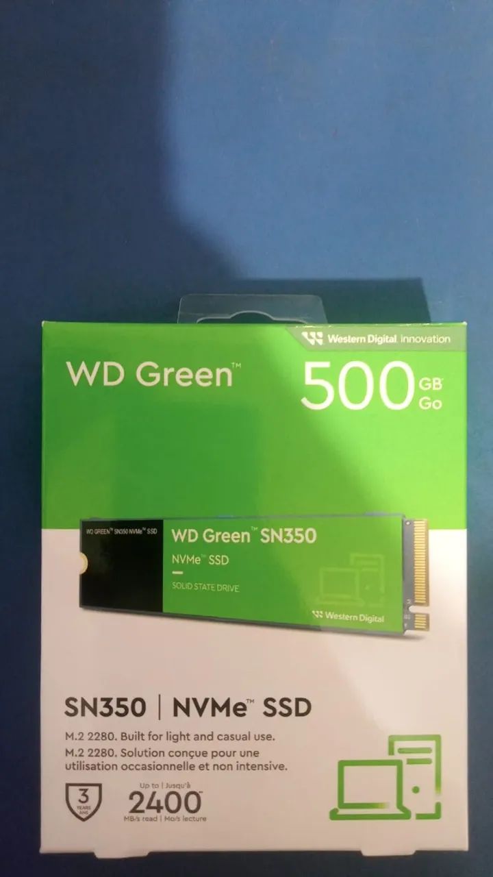 SSD WD GREEN SN350 -  500GB NVME NOVO LACRADO FRETE GRÁTIS PARA MACEIÓ