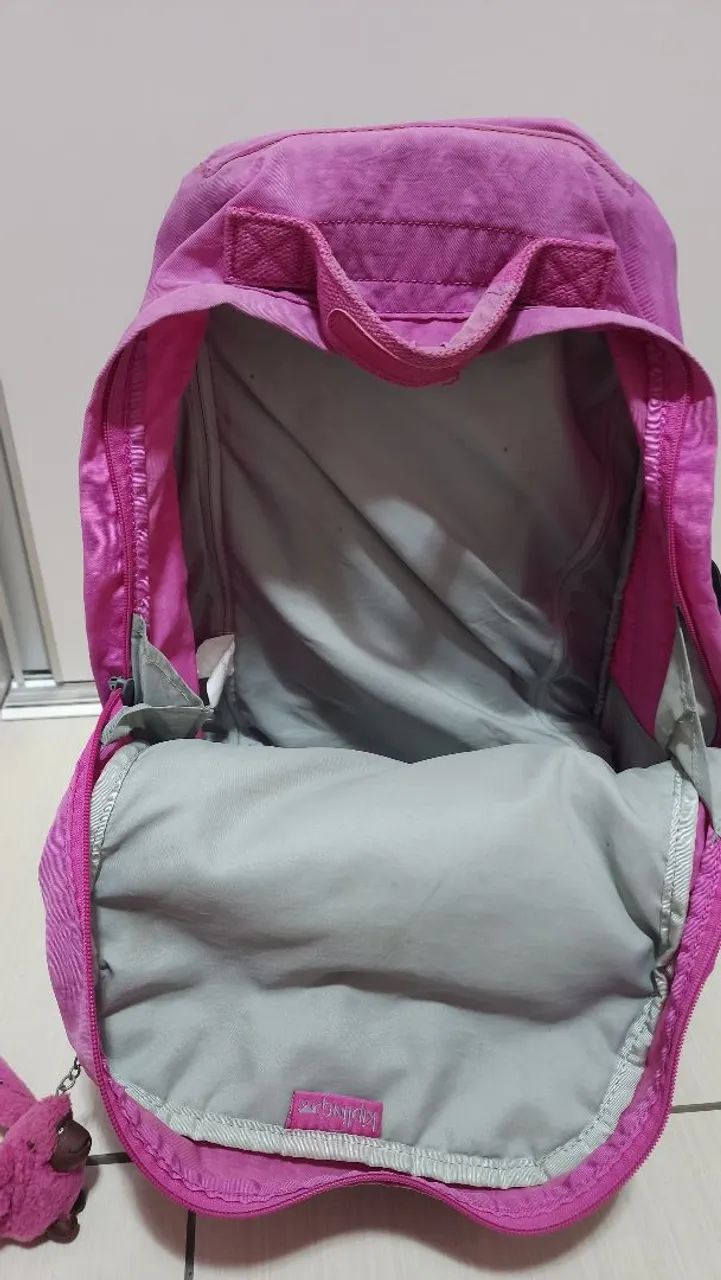 Mochila de Rodinhas Kipling Rosa - Foto 2