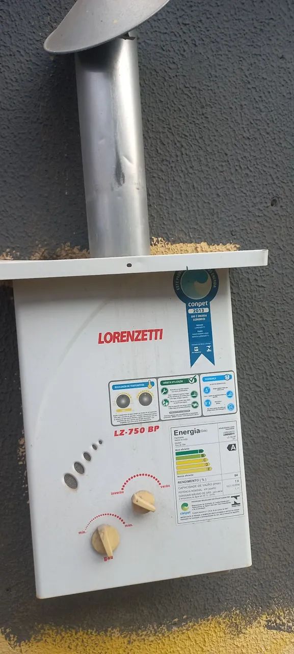Aquecedor de água a gás Lorenzetti LZ-750 BP