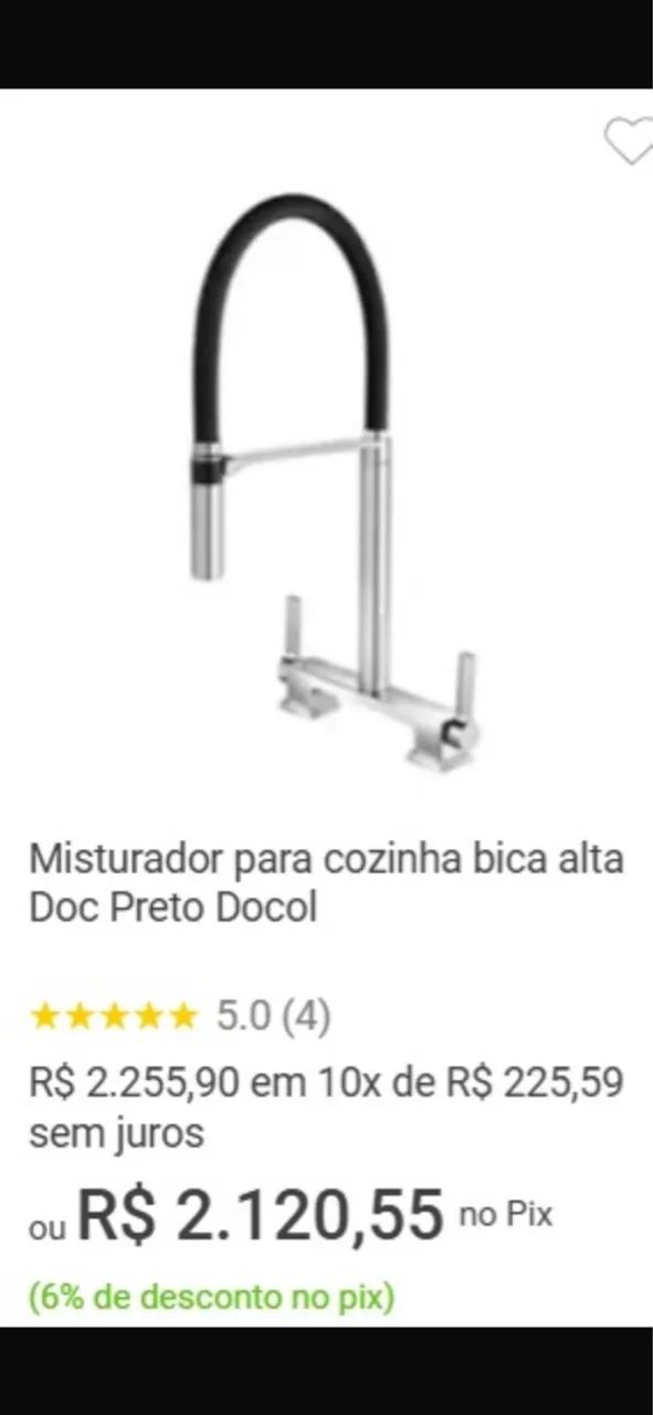 Torneira Gourmet Flexível DOCOL Cromada para Cozinha - Foto 2