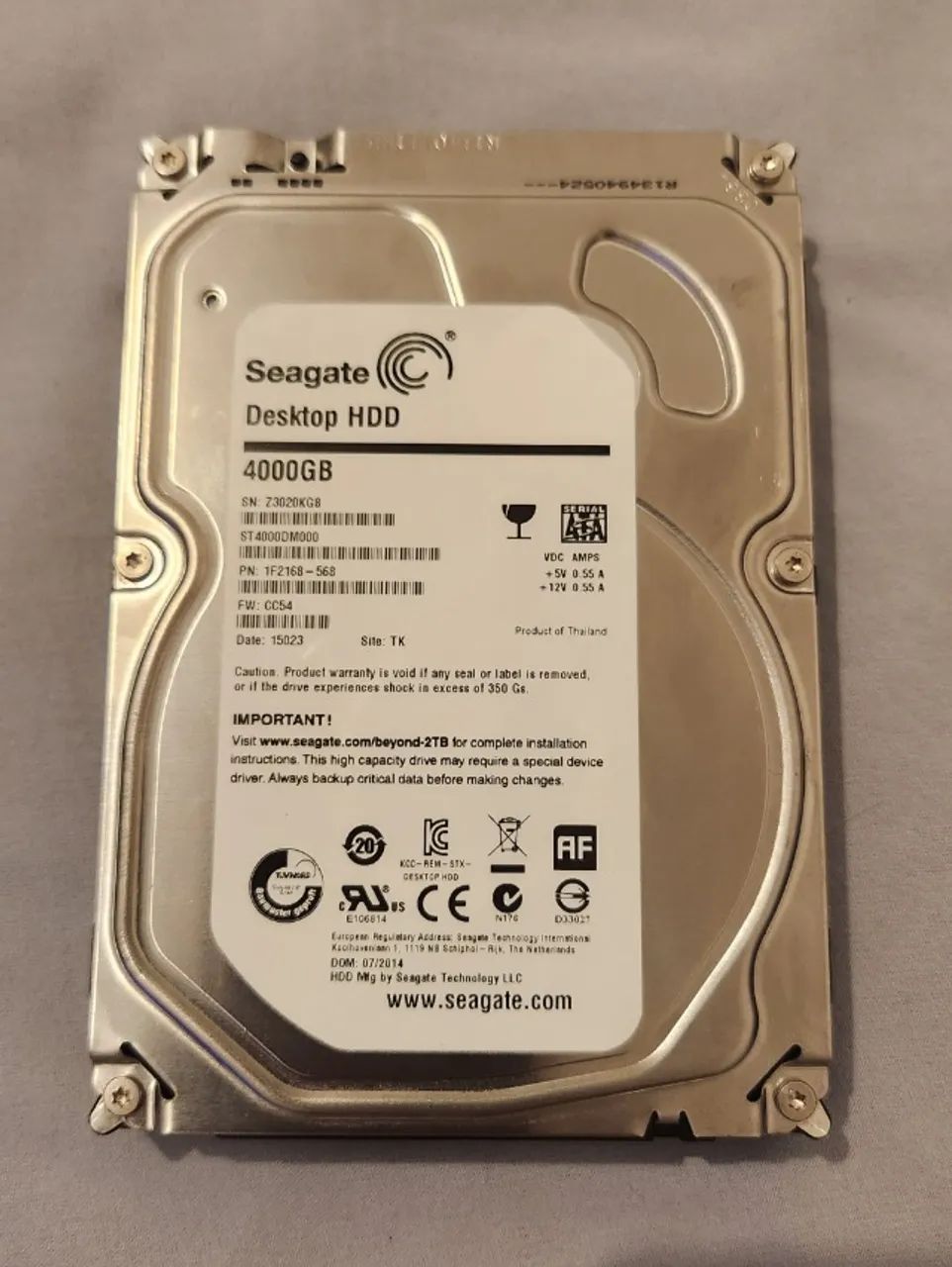 HD Seagate 4TB Pc Desktop