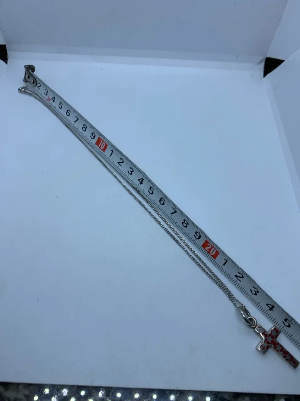 colar  de prata 925 cruz com detalhes de estrelas - Foto 5