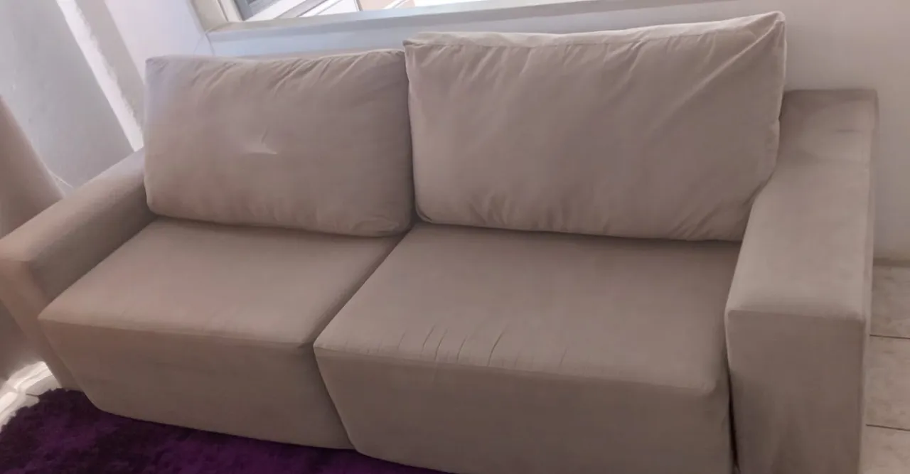 Sofa retrátil cor cinza animale