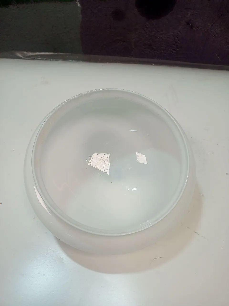Cúpula de opalina leitosa antiga e USADA. - Foto 3