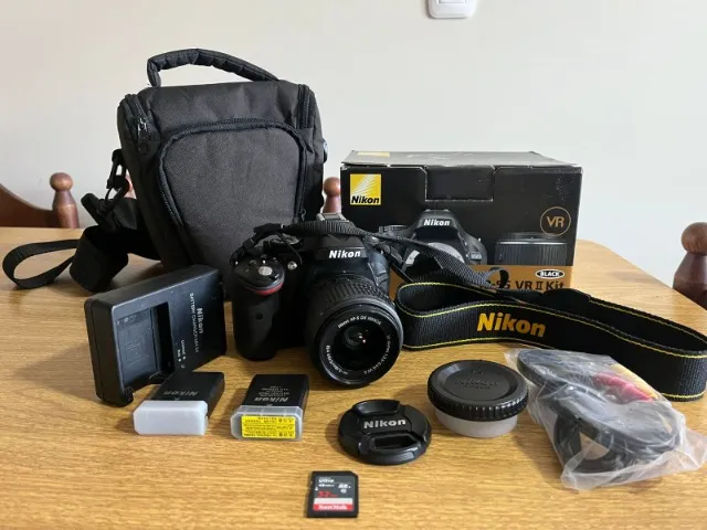 Nikon D5200 + Lente 18-55mm Vr Dslr Cor Preto + Acessórios