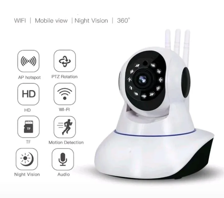 Câmera de Segurança IP Wifi 360° Visão Noturna HD