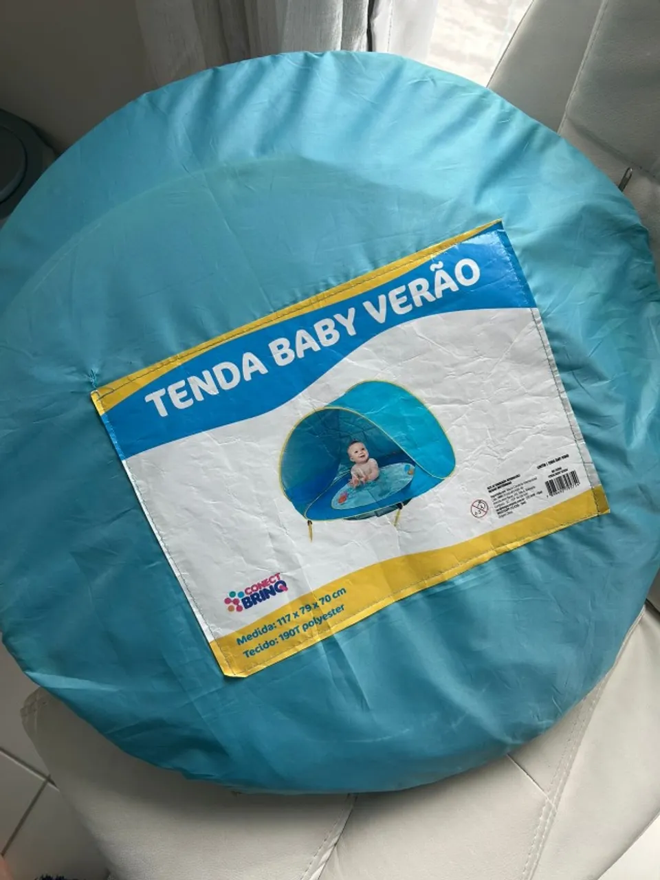 Tenda de Praia para Bebês com Piscina e Proteção UV (Azul)
