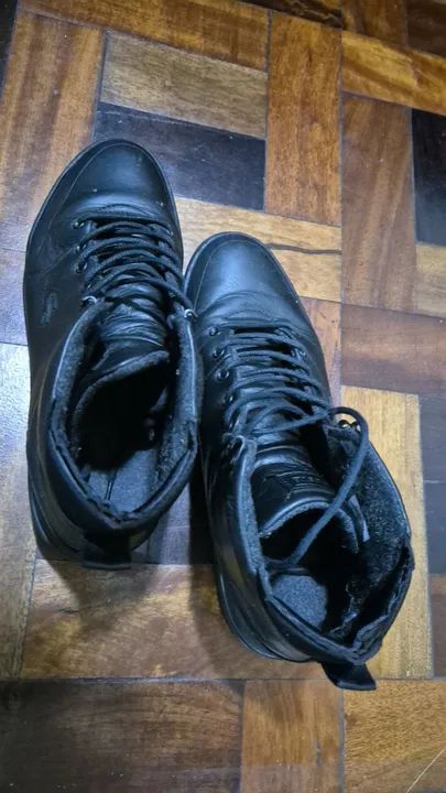 Tênis de couro legítimo Lacoste preto original  - Foto 2