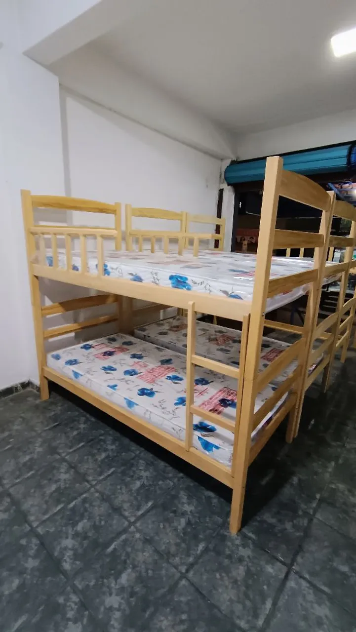 Beliche de Madeira + 02 Colchão Ortobom R$ 1.189,00 ou 12X R$ 115,00
