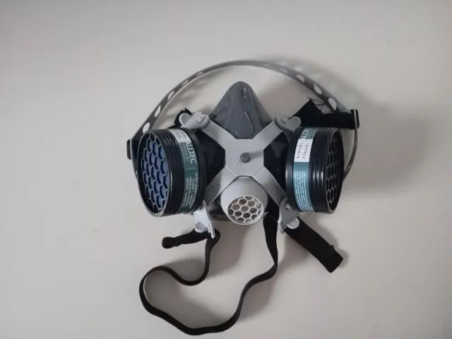 máscara química com dois filtros nova 