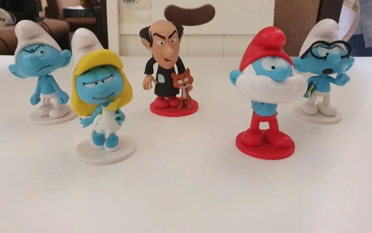 Coleção Os Smurfs Bobs com 5 personagens