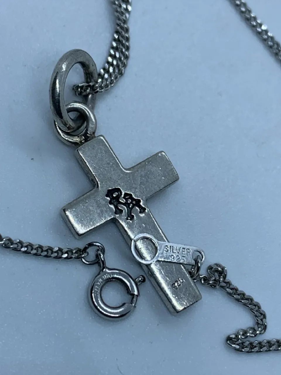 colar  de prata 925 cruz com detalhes de estrelas - Foto 4