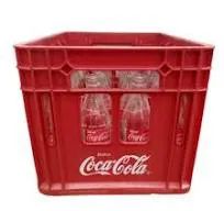 Engradado com garrafas de Coca-cola ks