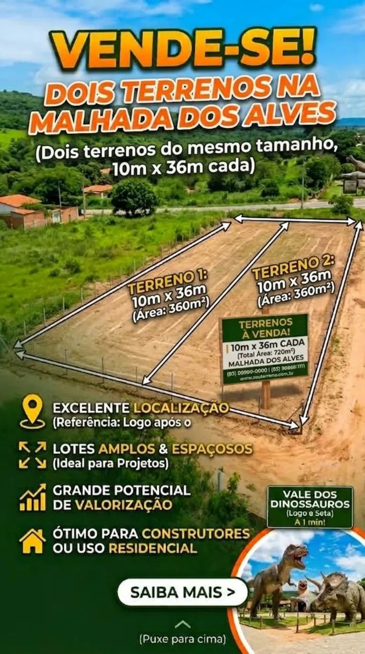 Vende-se dois terrenos 
