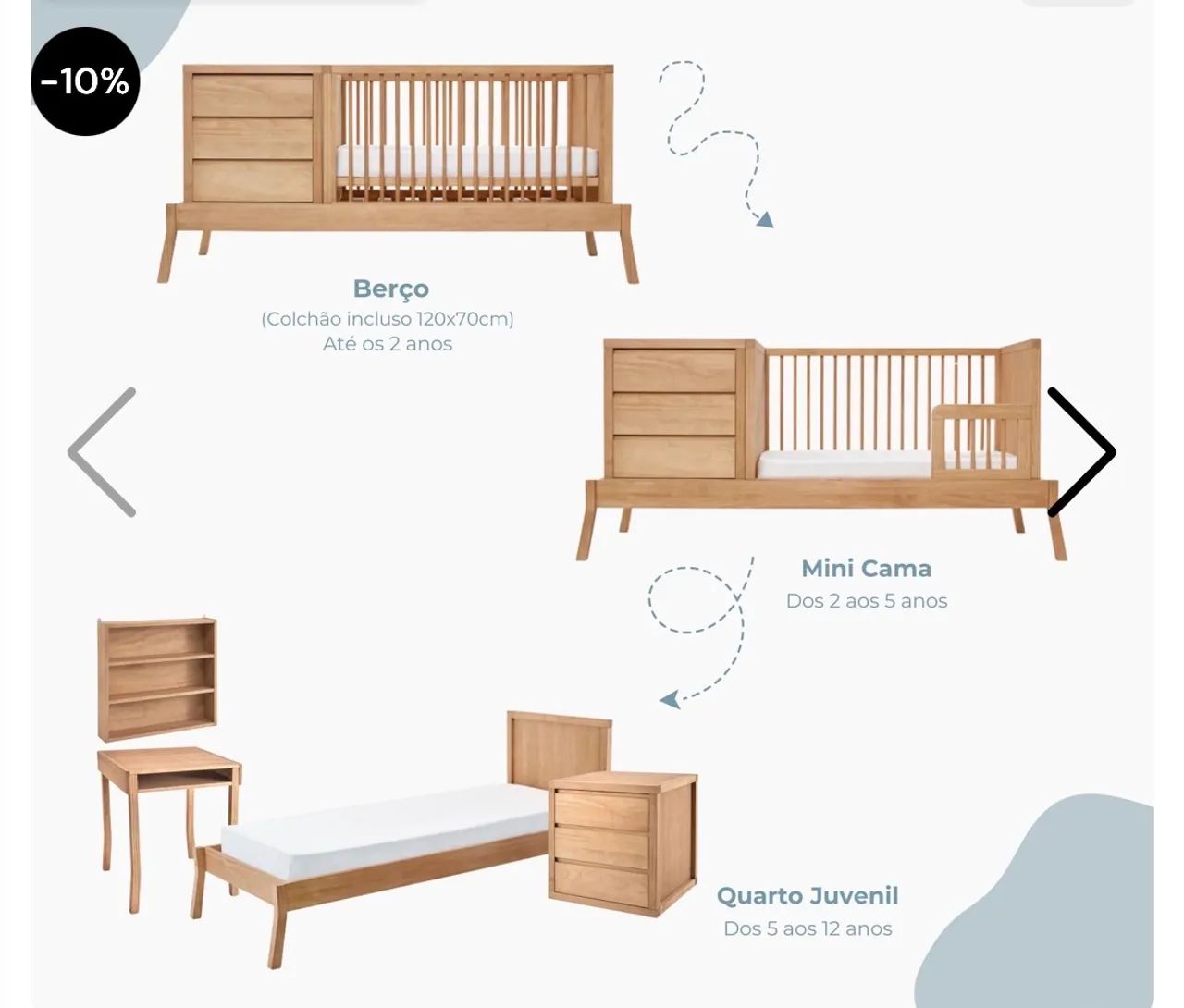 Vendo berço multifuncional Marca Tulipa Baby - Foto 3
