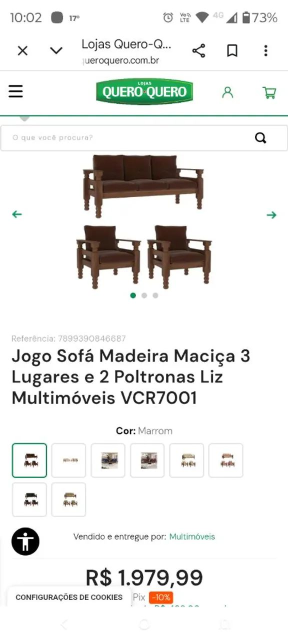 Sofá Madeira Maciça - Foto 5