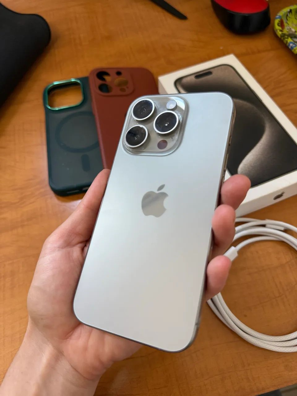 iPhone 15 Pro 128Gb Titanium com NF sem detalhes - Foto 5