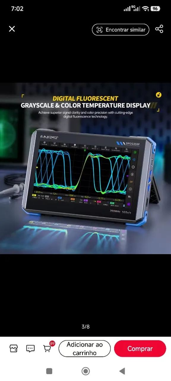 Osciloscópio 4 em um 350 MHz  - Foto 2