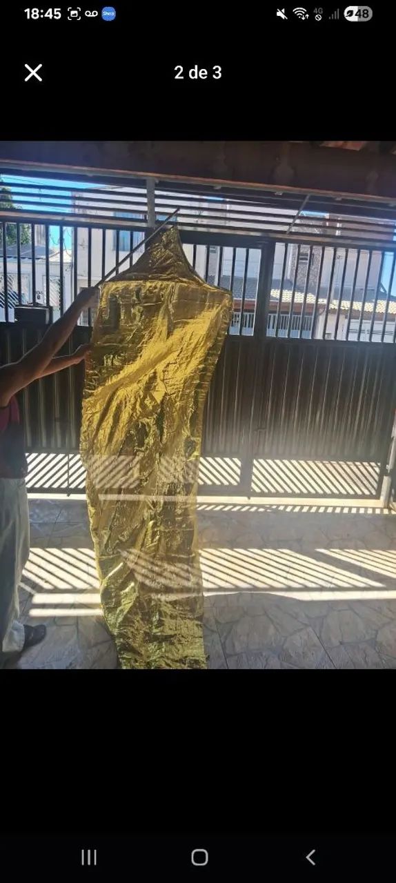 Pipa organza dourada  - Foto 3