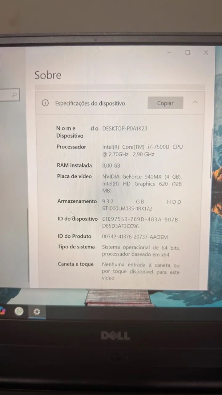 Notebook Dell 14 i7-7th Gen - Foto 5