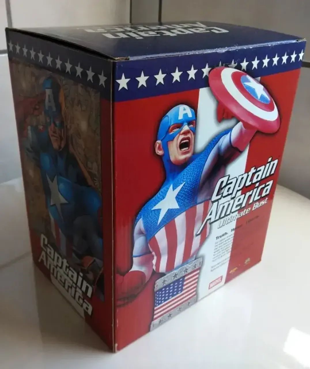 Busto Capitão América Marvel Ultimate - Diamond Select Toys (20cm) - Foto 3