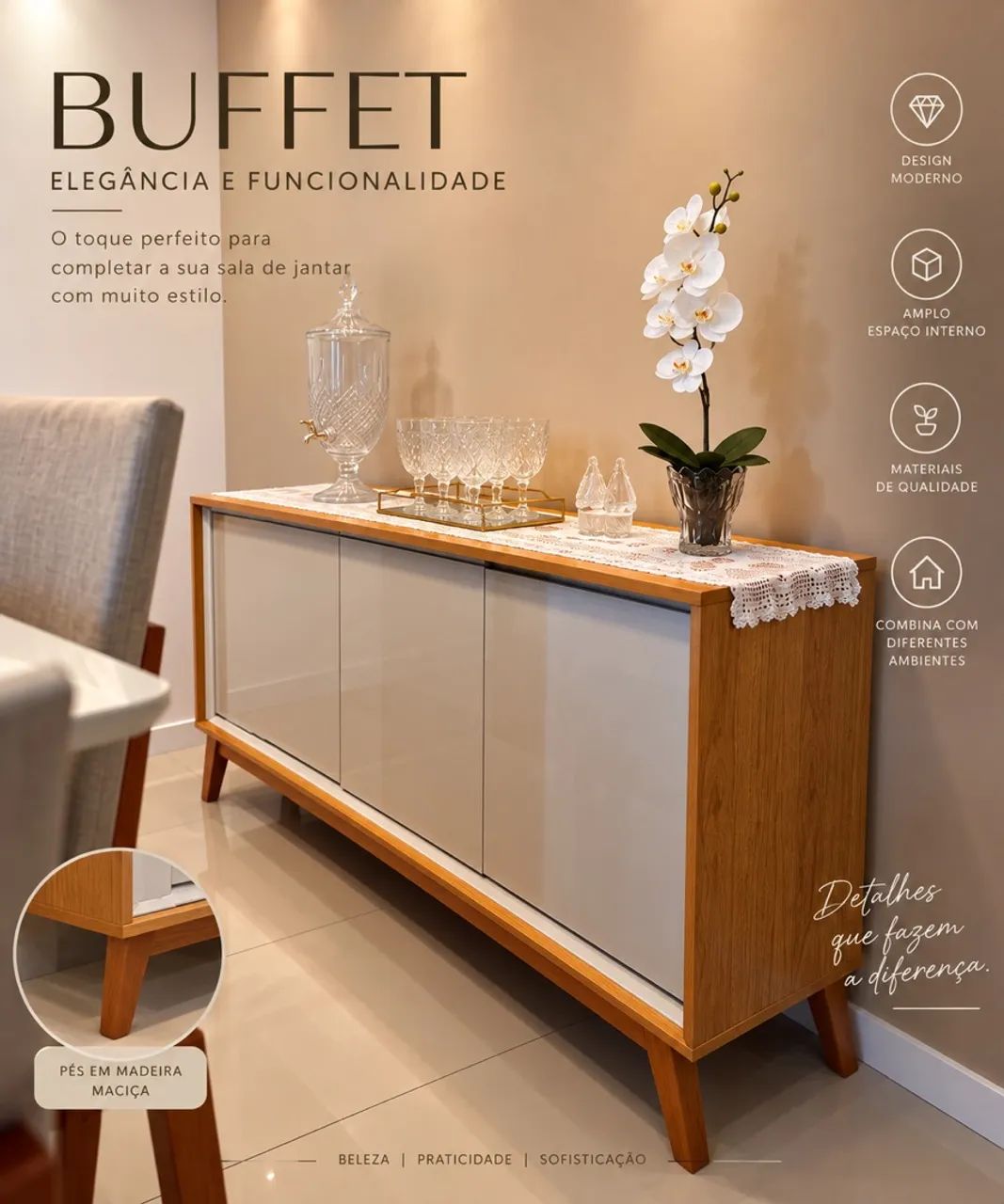 Buffet moderno e sofisticado 