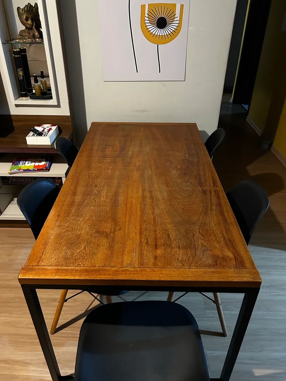 Mesa Madeira Argelim Pedra - Estilo industrial 