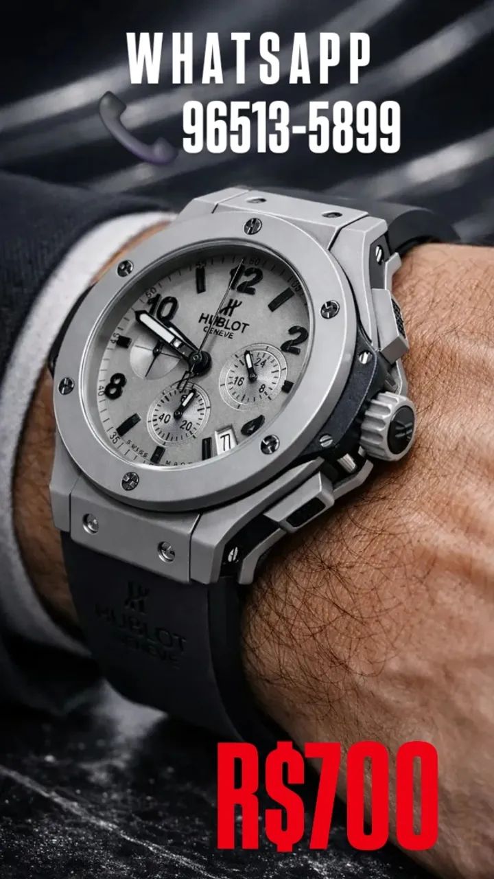 Relógio HUBLOT GENEVE TUIGA 1909 PRATA MULTIFUNCIONAL  - Foto 3