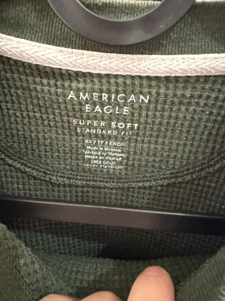 Camiseta Térmica American Eagle Waffle Tam XS - Trazida dos EUA - Foto 3