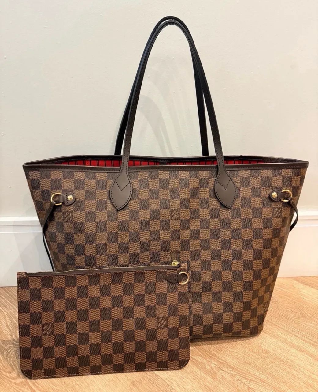 Bolsa Louis Vuitton em couro Neverfull mm - Foto 2
