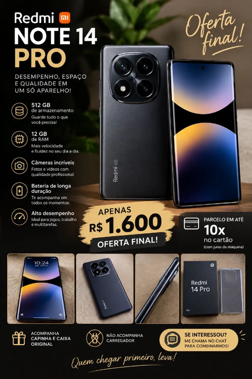 OFERTA FINAL! REDMI NOTE 14 PRO ? 512 GB