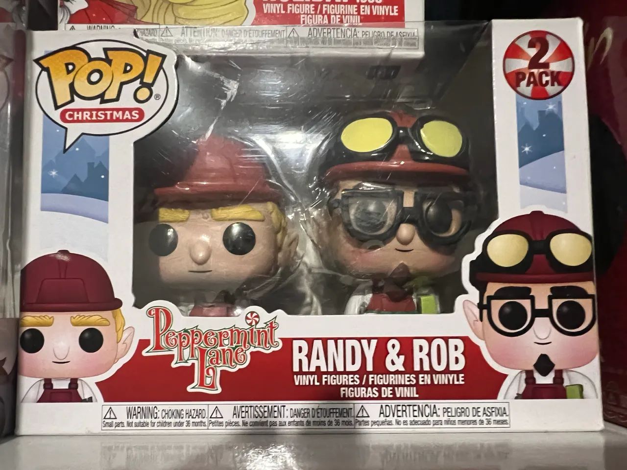 Funko pop natal randy e rob peppermint lane 2 pack