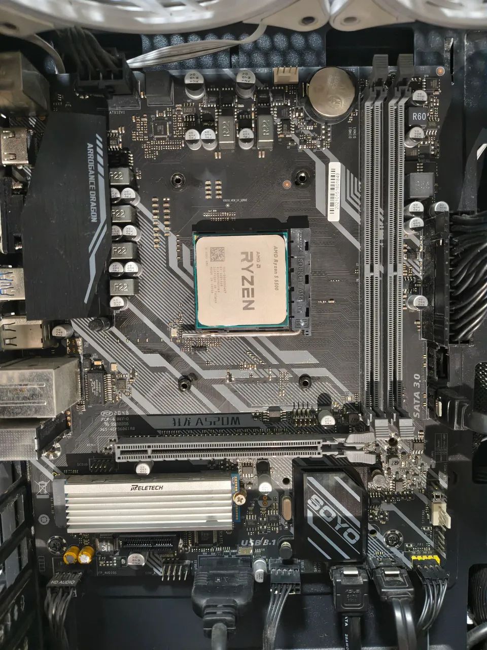 Kit placa mãe A520m e Ryzen 5 5500 - Foto 2