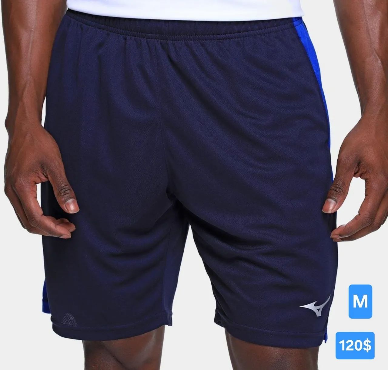 Bermuda Dri-fit da Mizuno azul escuro P, M e GG original - Foto 2