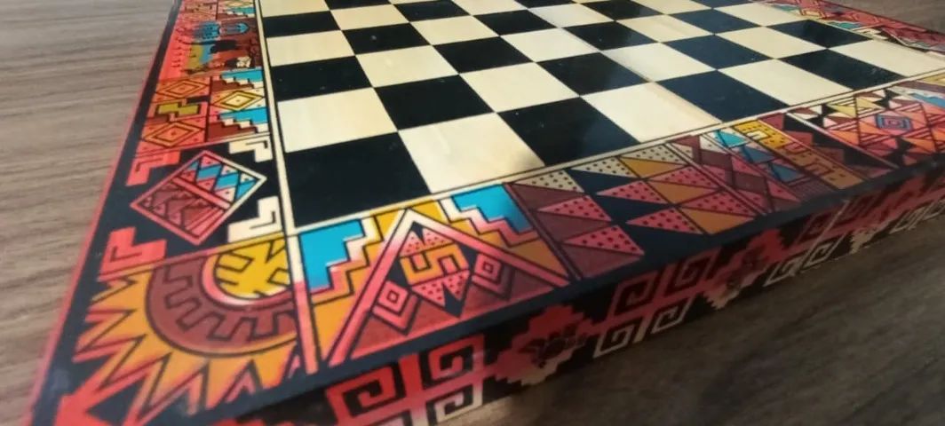Tabuleiro de xadrez artesanal peruano - Foto 5