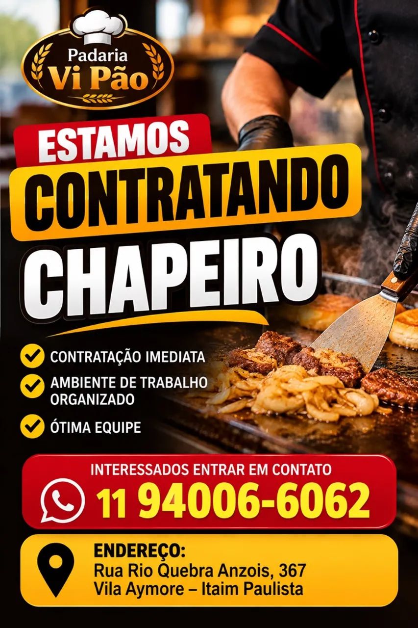 Vaga para chapeiro 