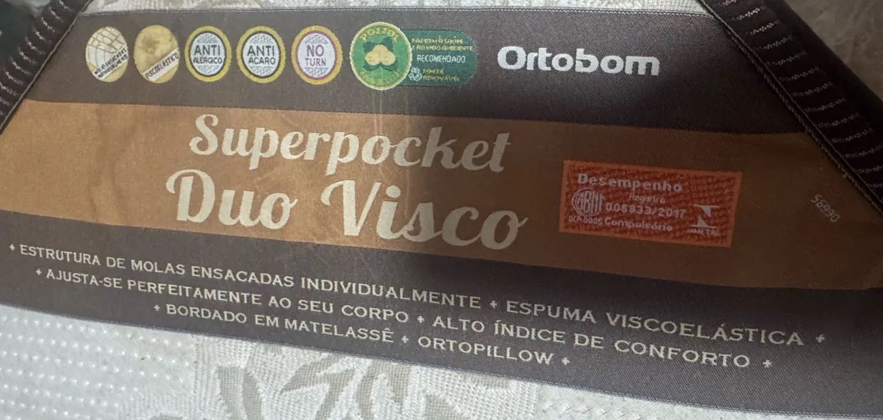Cama solteiro box + colchão ortobom viscoelastico com molas - Foto 2