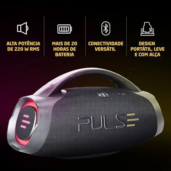 Pulse X Boombox 220W RMS, Resistente a Água e com LED SP626 - Foto 4