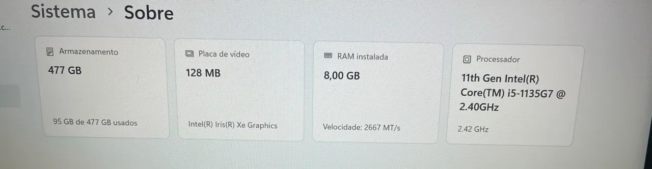 Notebook Acer Aspire 5 | i5 11º Geração | 8GB RAM | SSD 512GB - Foto 4