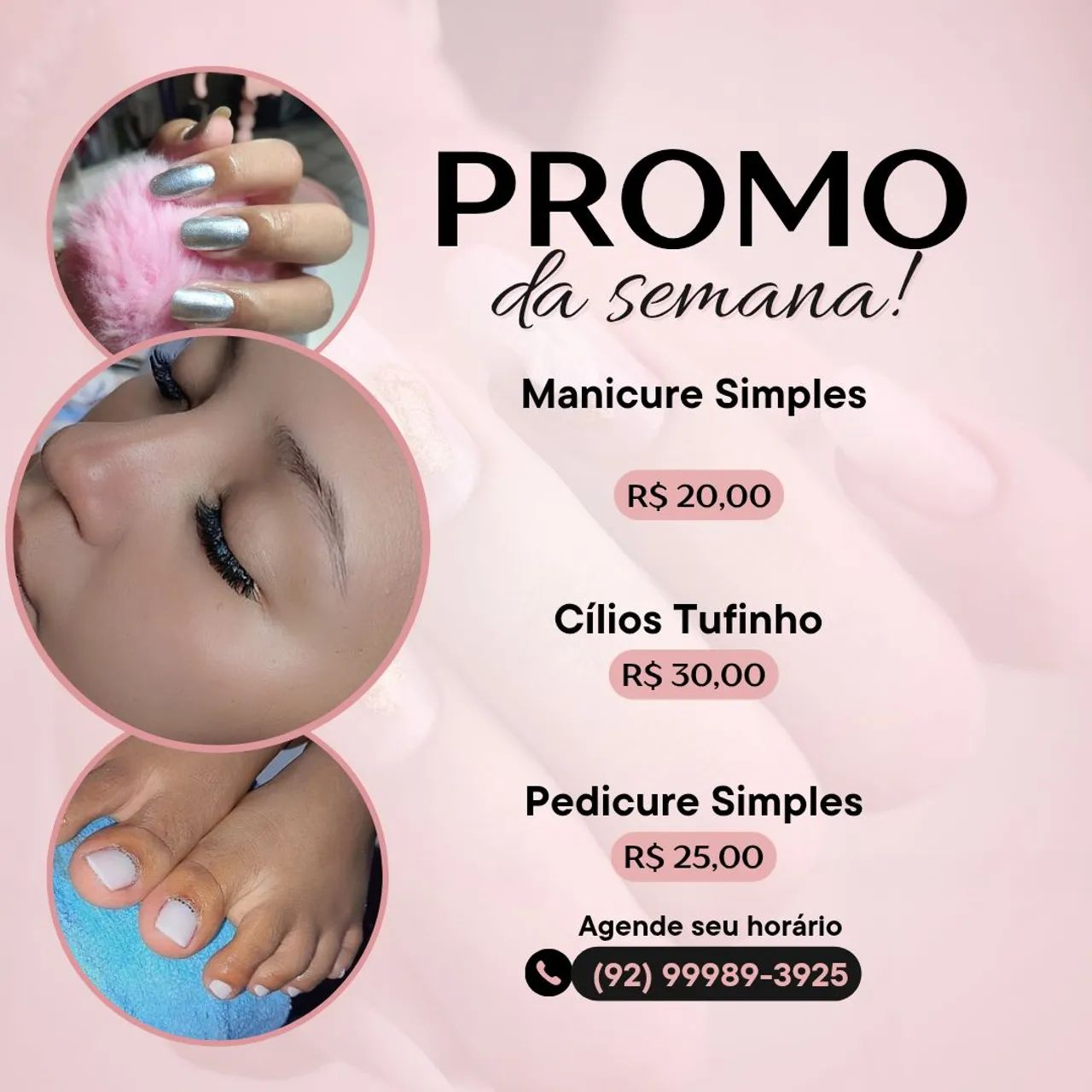 Promoção Pedicure e manicure 
