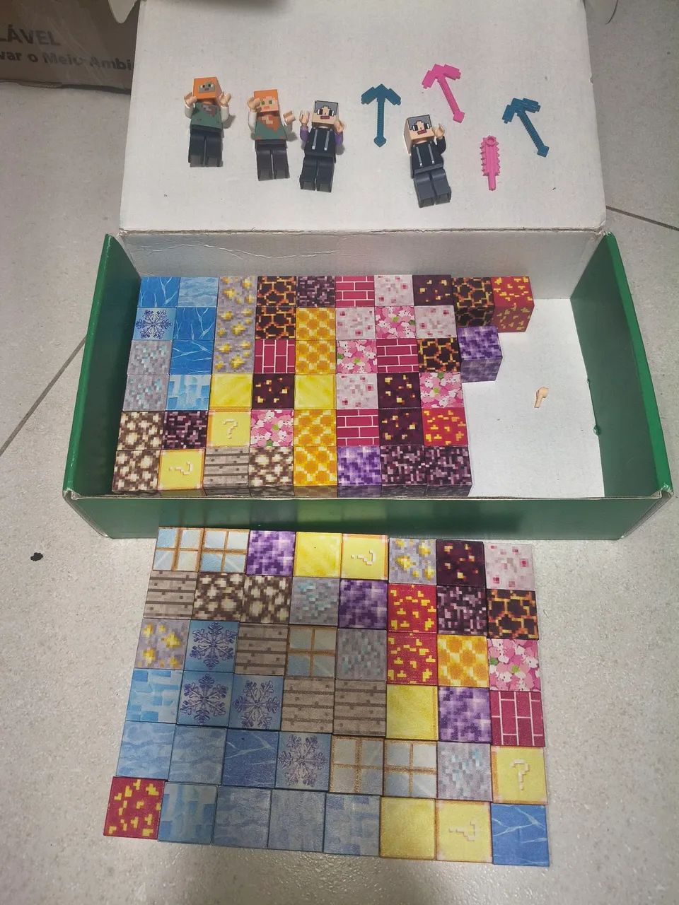 Mini blocos Minecraft com imã  - Foto 3
