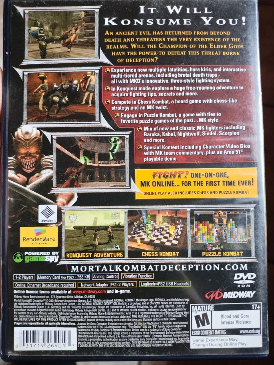 Mortal Kombat Deception PS2 Original Completo - Foto 2