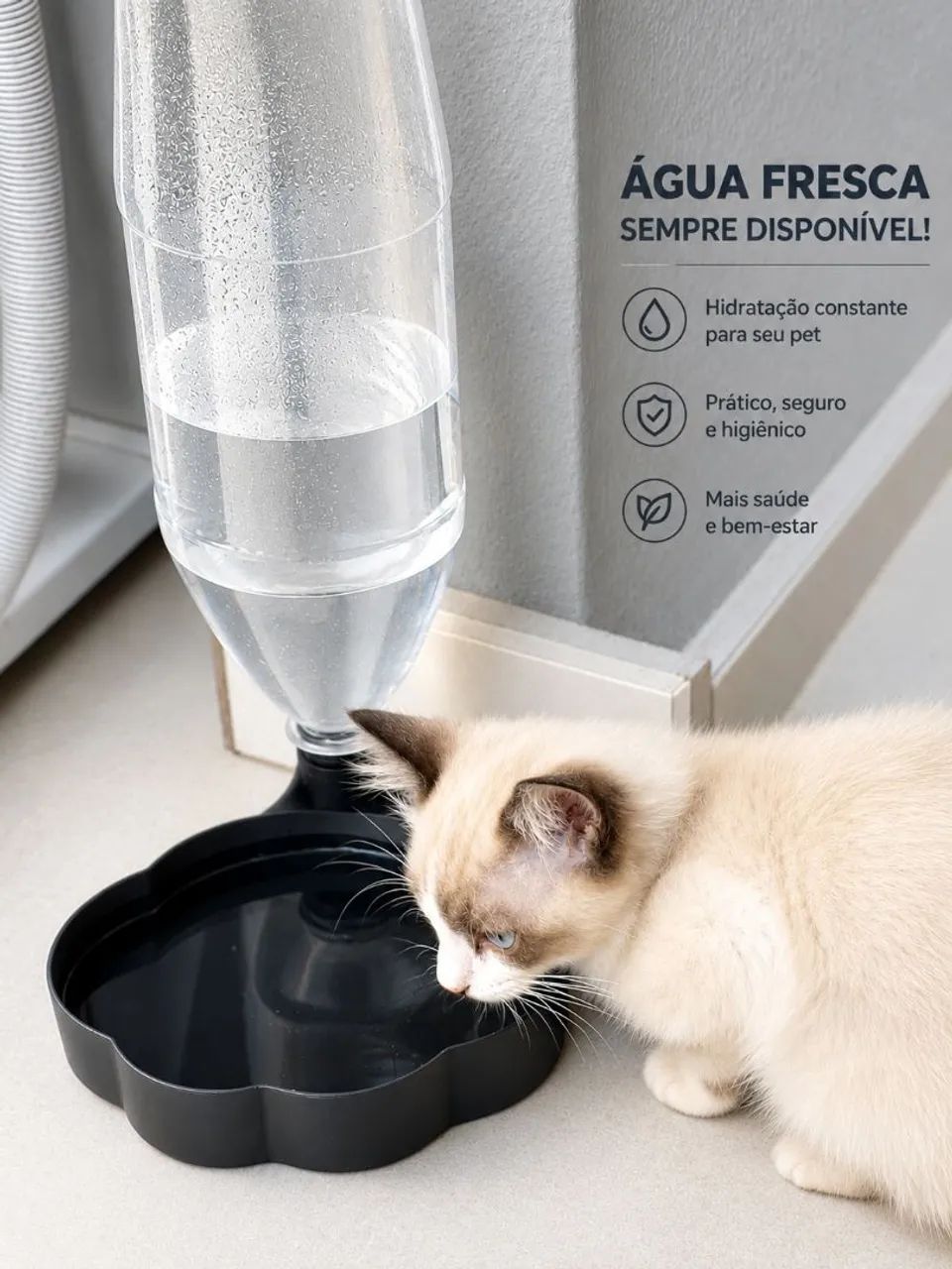 Bebedouro para cães e gatos garrafa pet. 3D