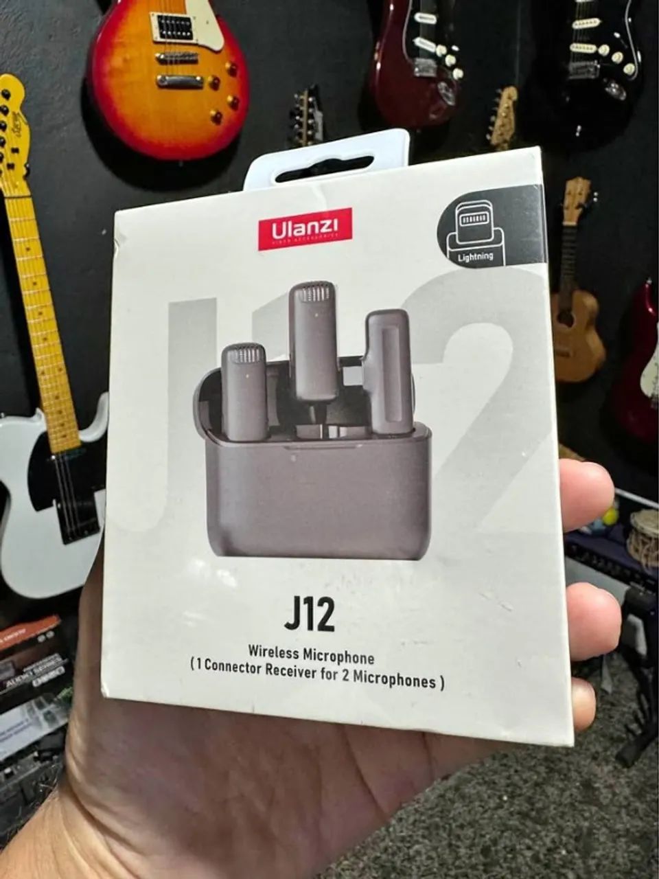 Microfone Lapela sem fio duplo Ulanzi J12 Lightning - Foto 3